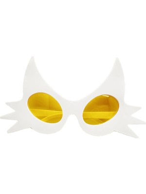 Fun And Market Buğz Beyaz Renk Bıyık Tasarımlı Kedi Parti Gözlüğü