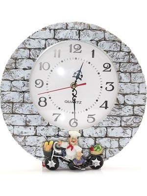 Fun And Market Buğz Aşçı Tasarımlı Polyester Duvar Saati Model 1