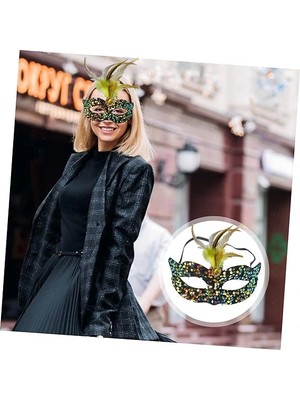 Fun And Market Buğz Siyah Kadife Parti Maskesi