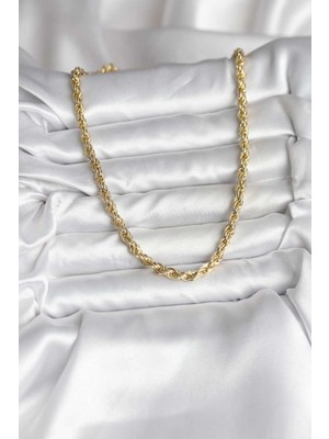 Fun And Market Buğz 14K Gold Renk Kaplama Burgu Model cm Kadın Kolye - Buğz