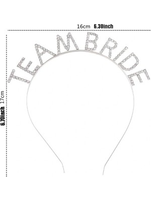 Fun And Market Buğz Gümüş Kaplama Kristal Taşlı Team Bride Taç