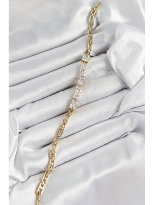 Fun And Market Buğz Xuping Pirinç Parçalı Su Yolu Model Gold Renk Kadın Bileklik - Buğz