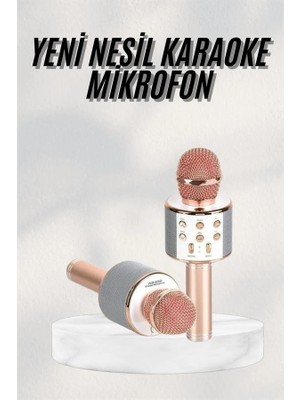 Fun And Market Buğz Bluetooth Hoparlör USB Aux Sd Kart Kaoroke Mikrofon Uzun Pil Ömrü - Buğz