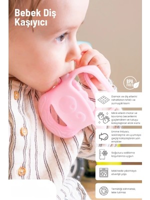 Fun And Market Buğz Pembe Bebek Silikon Diş Kaşıyıcı