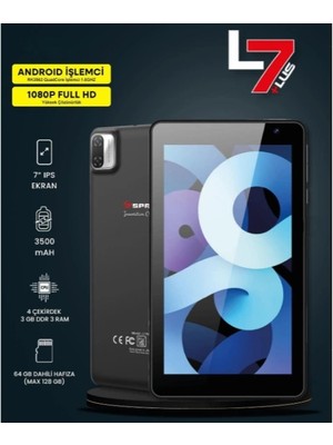 Fun And Market Buğz 7" IPS Ekran 4 Çekirdek 3GB/64GB Tablet Pc