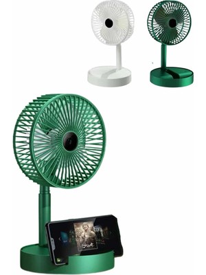 Fun And Market Buğz 3 Kademe Hız Ayarlı Vantilatör Telefon Standlı Şarjlı Katlanabilir Soğutucu Pervane - Buğz