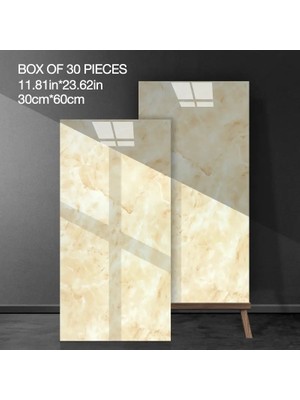 Fun And Market Buğz Sarı Mermer Desenli Alüminyum Plastik Duvar Stickerı