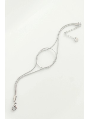 Fun And Market Buğz 316L Çelik Gümüş Renk Düğüm Model Bileklik - Buğz