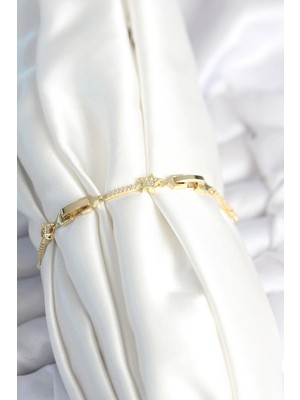 Fun And Market Buğz Pirinç Gold Renk Halley Yıldız Model Kadın Bileklik - Buğz