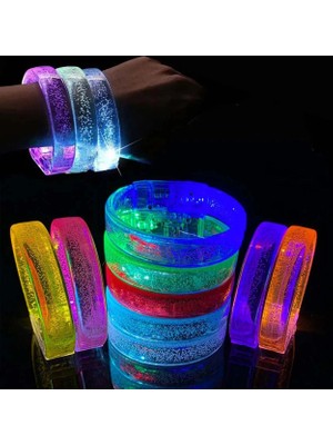 Fun And Market Buğz Sarı LED Işıklı Baskı Yapılabilen Pilli Bileklik Bilezik