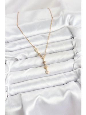 Fun And Market Buğz 316L Çelik Zincir Gold Renk Kutup Yıldızı Model Kadın Kolye - Buğz