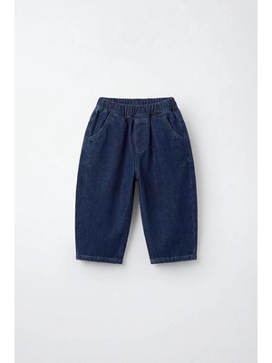 Magu Unisex Çocuk Pamuklu Koyu Lacivert Denim Pantolon