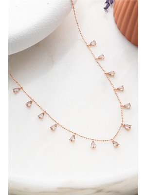 PremiumPort 925 Ayar Zultanite Taşlı Sıralı Gümüş Kolye, Şıklık ve Zarafet Için Ideal