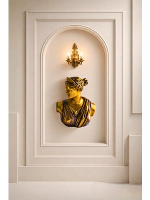 Yaratıcı Sanatlar Atölyesi Diana Duvar Büstü Duvar Heykeli Dekoratif Asma Büyük Boy Duvar Heykelleri Mitolojik Duvar Büstü