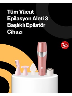 Astraltech Yüz Tüyleri Için Özel Başlıklı Pembe Epilatör