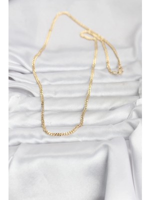 Fun And Market Buğz cm 14K Gold Renk 60 cm Zincir Kadın Kolye - Buğz