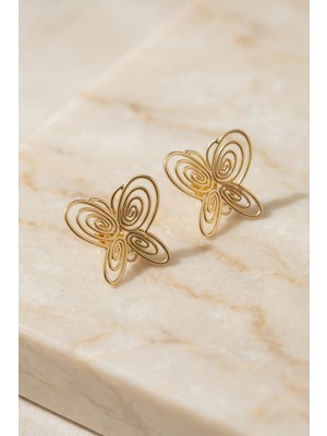 Gümüş Vadisi Kadın 925 Ayar Gümüş Füsun Kelebek Model Küpe Masumiyet Müzesi