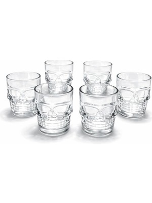 Eco Port 6'lı Kurukafa Cam Shot Bardağı ALK2151