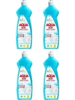 Aquabor Doğal Mineralli Elde Yıkama 4 Adet Sıvı Bulaşık Deterjanı