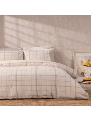 Puffy Tove Tek Kişilik Polycotton Nevresim Seti - Ekru