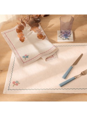Evidea Soft Pane 2'li Amerikan Servis - Ekru - 35X50 cm