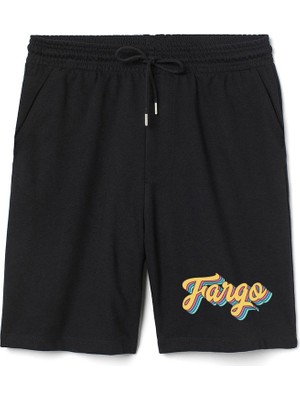 Fargo Rainbow Logo Erkek Siyah Şort