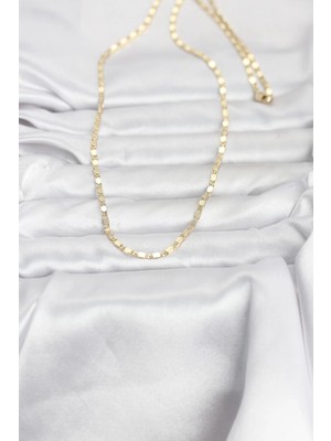 Fun And Market Buğz cm 14K Gold Renk Ezme Zincir 60 cm Kadın Kolye - Buğz