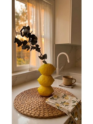 3DekorPusula Minimal Limon Form Dekoratif Vazo-Modern Mutfak & Ev Aksesuarı