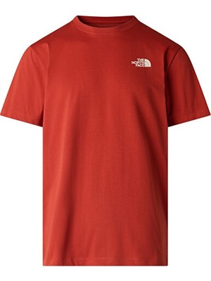 The North Face M Vertical Regular Erkek Outdoor Tişörtü NF0A8GV1G6I1 Kırmızı