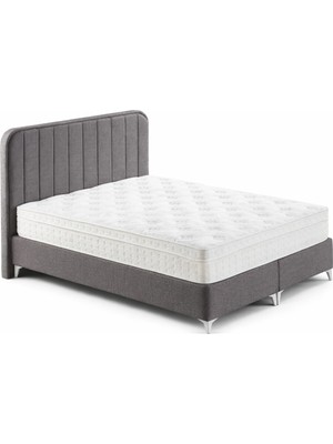 Mersanto Poligron Bazalı Yatak Seti – Modern Sandıklı Depolamalı Çift Kişilik Yatak