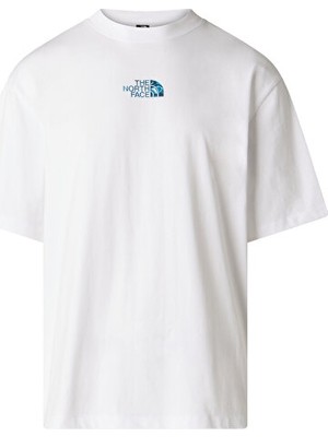The North Face M Liquid Logo Oversize Erkek Outdoor Tişörtü NF0A8G9UFN41 Beyaz