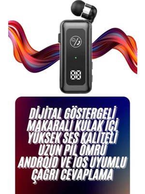 Akinco Makaralı Bluetooth Kulaklık Telefon Uyumlu Makaralı Tf Kart Girişli Güç Göstergeli