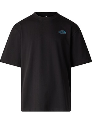 The North Face M Liquid Box Nse Oversize Erkek Outdoor Tişörtü NF0A8G9WJK31 Siyah