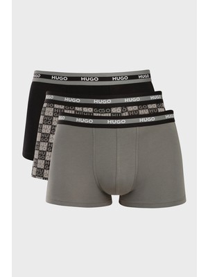 Hugo Pamuklu Logolu 3 Pack Boxer Erkek Boxer 50545668 996