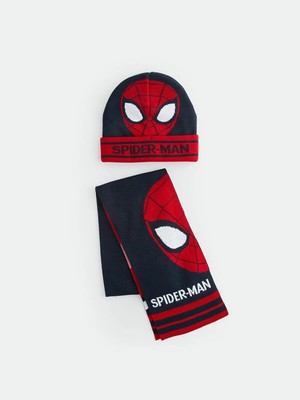 Lc Waikiki Yeni Sezon Spider-Man Baskılı Erkek Çocuk Atkı ve Bere