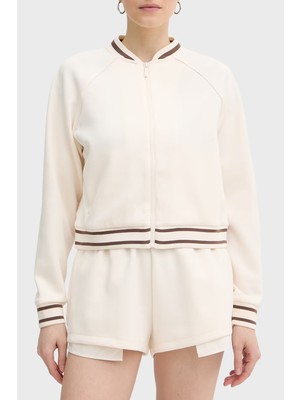 Armani Exchange Yumuşak Dokulu Kolej Yaka Fermuarlı Sweat Bayan Sweat XW002071 AF10804 U1003