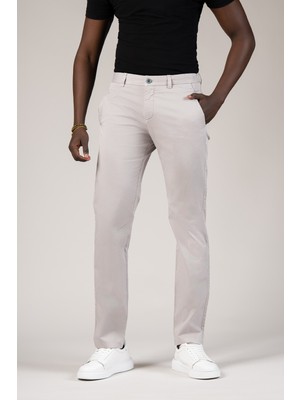 Akçaylar Regular Fit Pamuklu Arka Beli Lastikli Yazlık Chino Pantolon