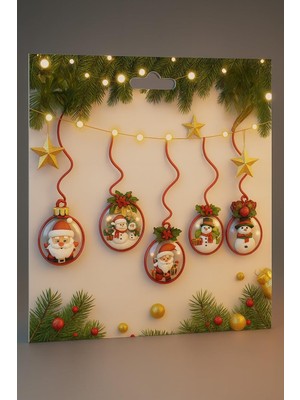 Adoz Shopping Yılbaşı Ağacı Süsü, Yılbaşı Dekoratif Banner, Şekillendirilmiş Figürleri, Parti Mazemeleri, (Banner)