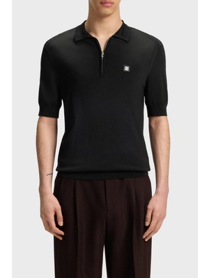 Hugo Logolu Regular Fit Kısa Kollu Fermuarlı Polo Erkek Polo 50542750 001