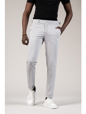 Perpant Slimfit Kemer Tokalı Yazlık Kumaş Pantolon
