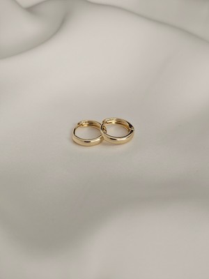 PremiumPort Kadın 14K Altın Kaplama Minik Halka Küpe, Şık ve Zarif Takı