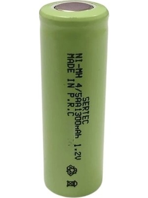 Eco Port Sertec - 1.2V 1300 Mah - 4/5AA- Ni-Mh Şarjlı Pil - (Başsız / Flat Head)