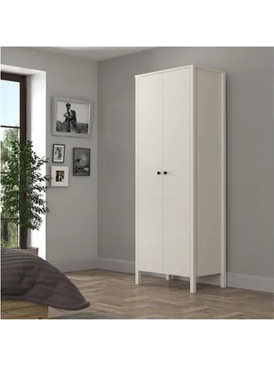 Vivense Venezia Minifiks Gardırop, Wood Beyaz, 2 Kapaklı
