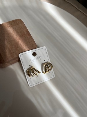 PremiumPort Şık Çoklu Model 14K Çelik Küpe Takım, Zarif ve Modern Tasarım