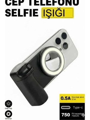 İlkyaz Fashion Bluetooth Manyetik Telefon Yapıştırma Kavrama Halka Dolgu Işığı Ile Magsafe Selfie Klips