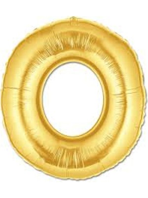 Popüler Sepet Altın Sarısı Folyo O Harfi Balon 1 Metre