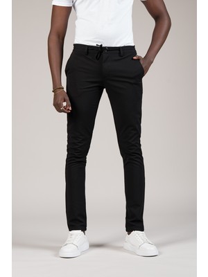 Advante Slimfit Dokulu Dar Paça Beli Lastikli ve Iplikli Yazlık Jogger Pantolon