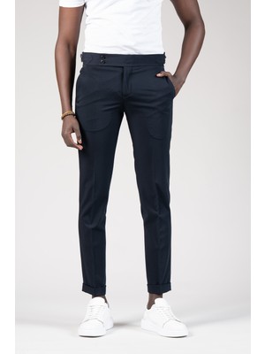 Perpant Slimfit Kemer Tokalı Yazlık Kumaş Pantolon