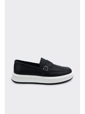 Derinet Comfort Taban Hakiki Deri Tokalı Erkek Loafer