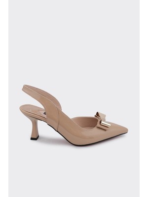 Derinet Fiyonk Aksesuarlı Kadın Topuklu Ayakkabı